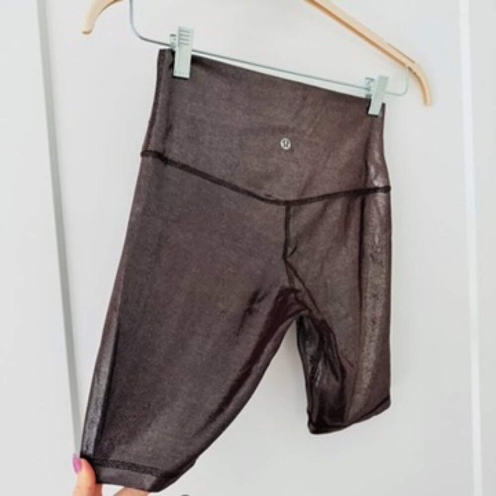 Lululemon Align High Rise Shine Shorts Espresso Sparkle, 6 - Picture 9 of 9